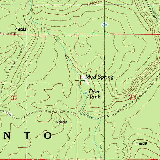 Topographic Map of Pine Spring, AZ
