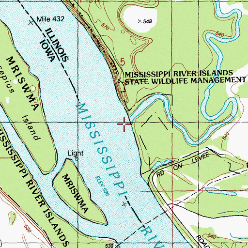 Topographic Map of Edwards River, IL