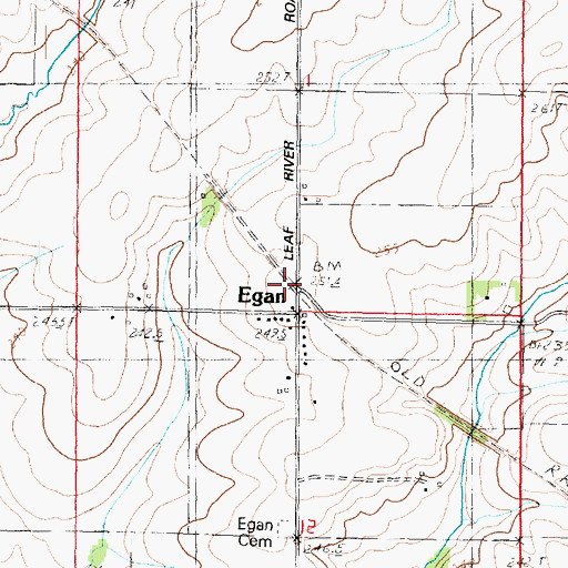 Topographic Map of Egan, IL