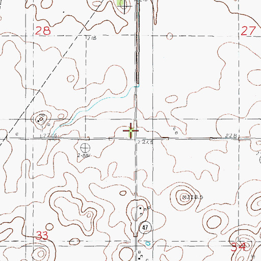 Topographic Map of Eggenberger School (historical), IL