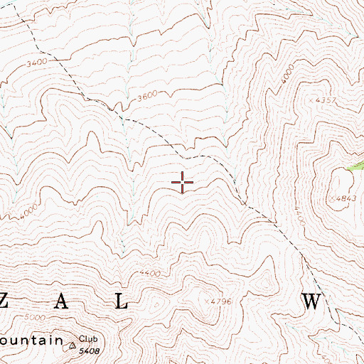 Topographic Map of Mesquite Spring, AZ