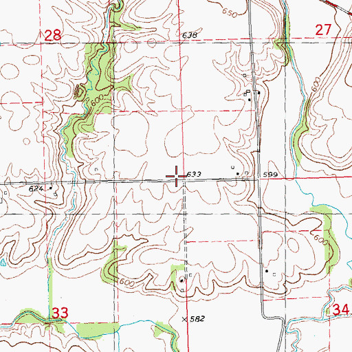 Topographic Map of Elba School (historical), IL