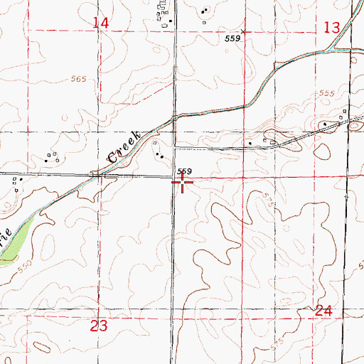 Topographic Map of Elder Grove School (historical), IL