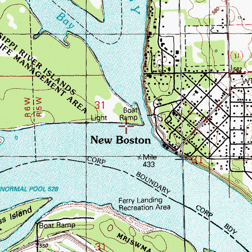 Topographic Map of Eliza Creek, IL