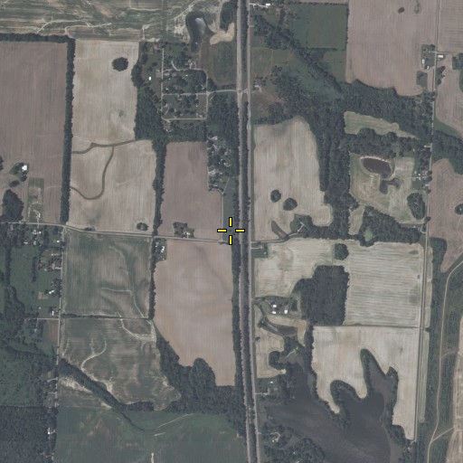 Aerial/Satellite Image of Rees Cemetery, IL