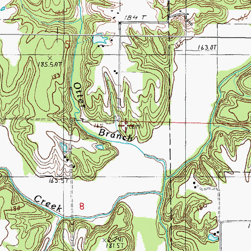 Topographic Map of Elliott Cemetery, IL