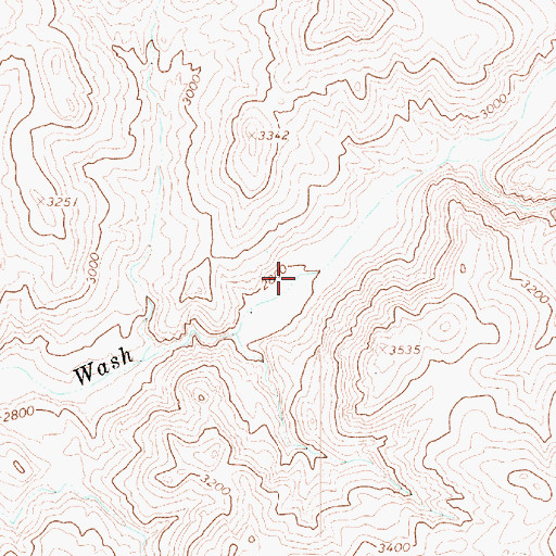Topographic Map of Wash Spring, AZ