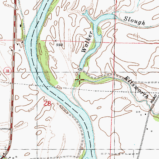 Topographic Map of Ellsworth Creek, IL