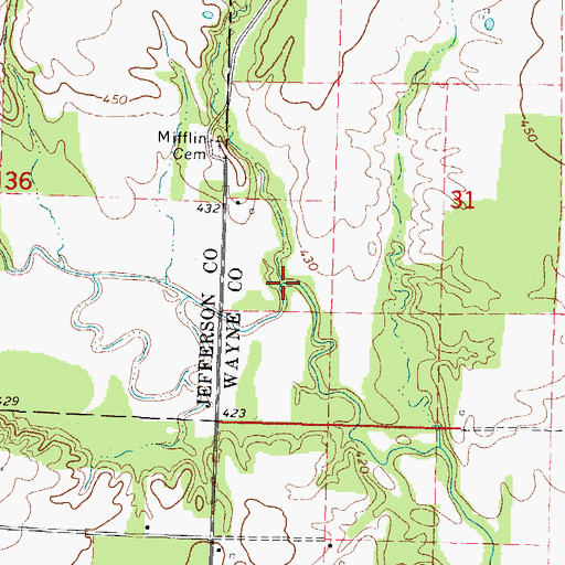 Topographic Map of Elm Creek, IL