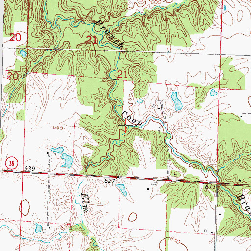 Topographic Map of Elm Creek, IL