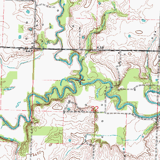 Topographic Map of Elm Creek, IL