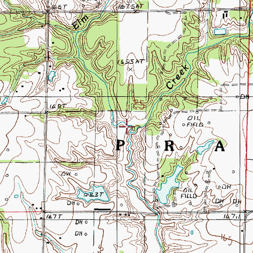 Topographic Map of Elm Creek, IL