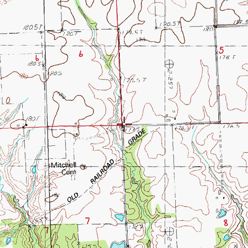 Topographic Map of Elm Grove School (historical), IL