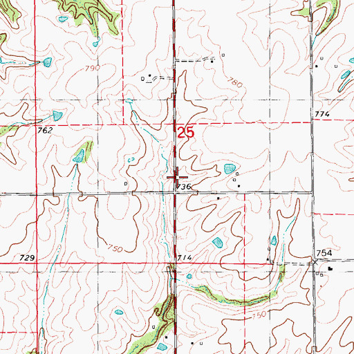 Topographic Map of Elm Grove School (historical), IL