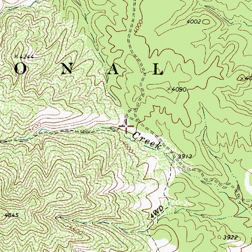 Topographic Map of Mineral Creek Trail, AZ