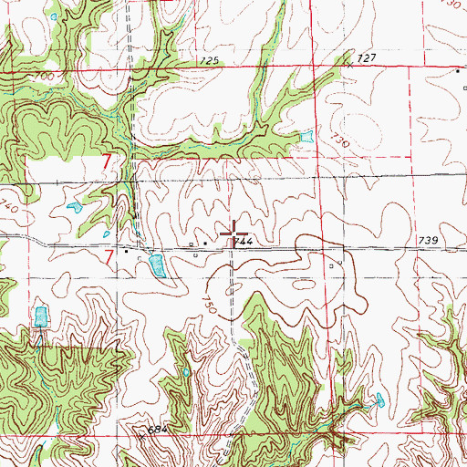 Topographic Map of Elmwood School (historical), IL