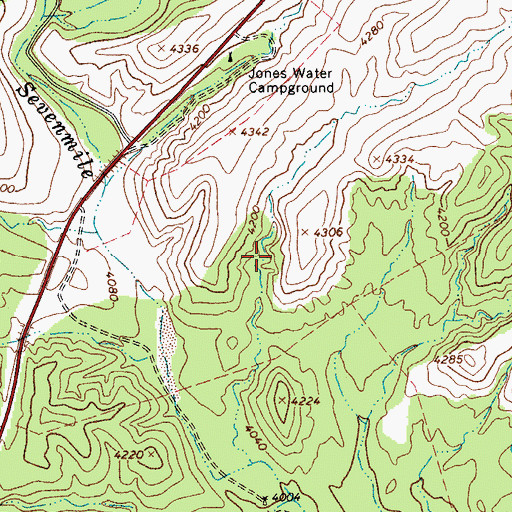 Topographic Map of Indian Garden Spring, AZ