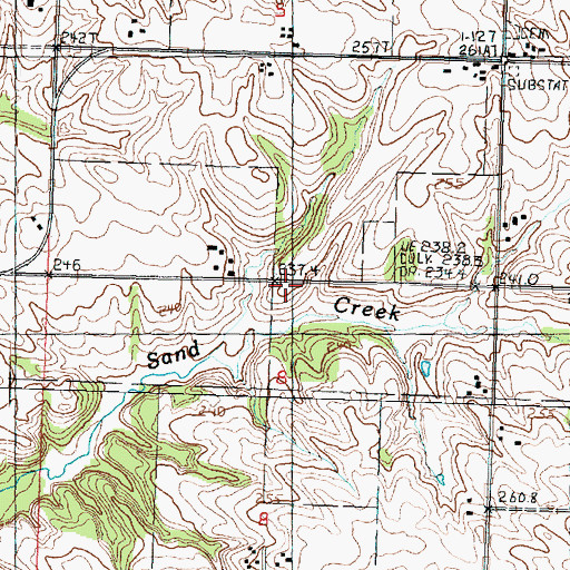 Topographic Map of Emerson School (historical), IL