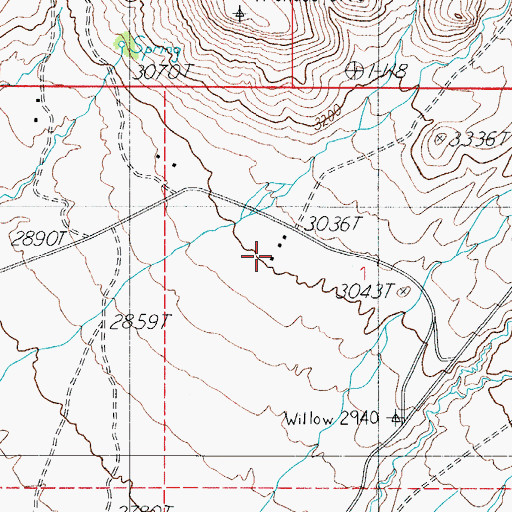 Topographic Map of Bar Eleven Ranch, AZ