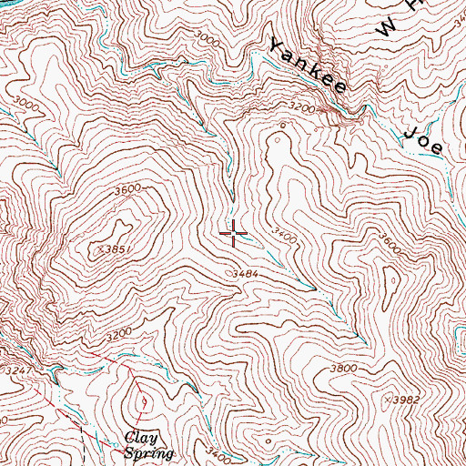 Topographic Map of Yankee Joe Tank, AZ