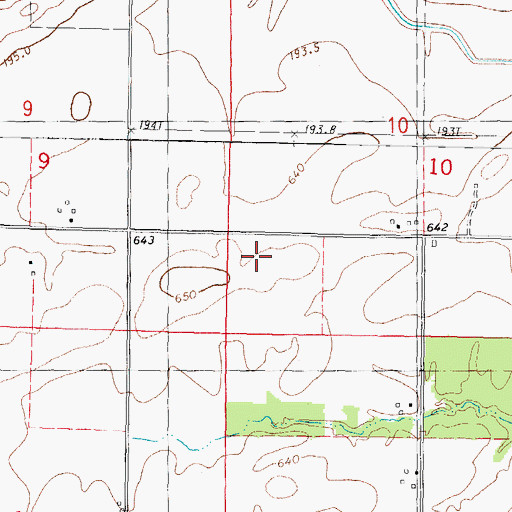 Topographic Map of Empire School (historical), IL
