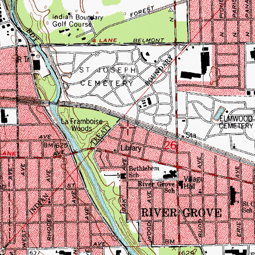 Topographic Map of Enger School, IL