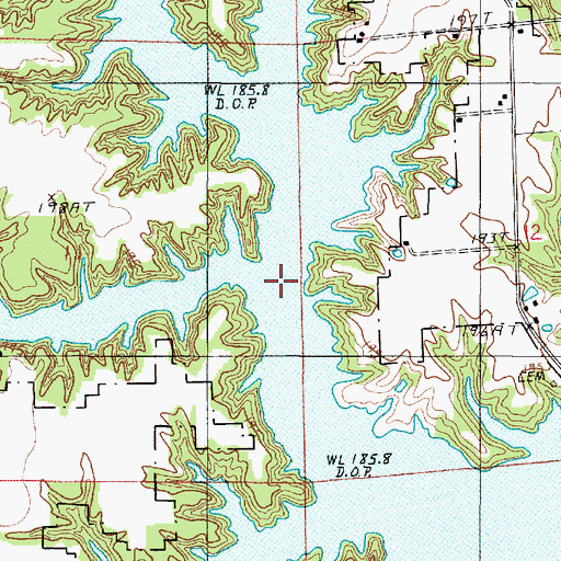 Topographic Map of Ennis Creek, IL
