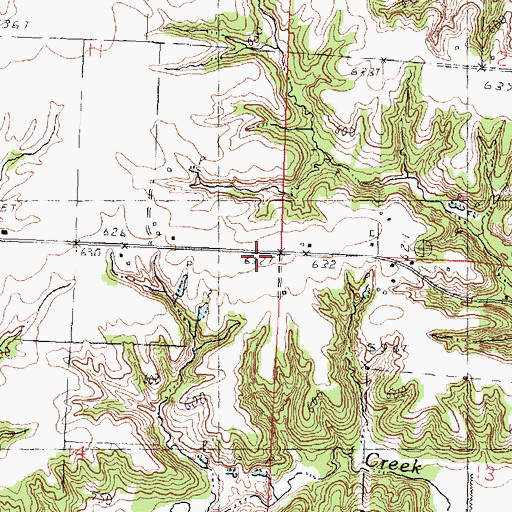 Topographic Map of Enterprise School (historical), IL