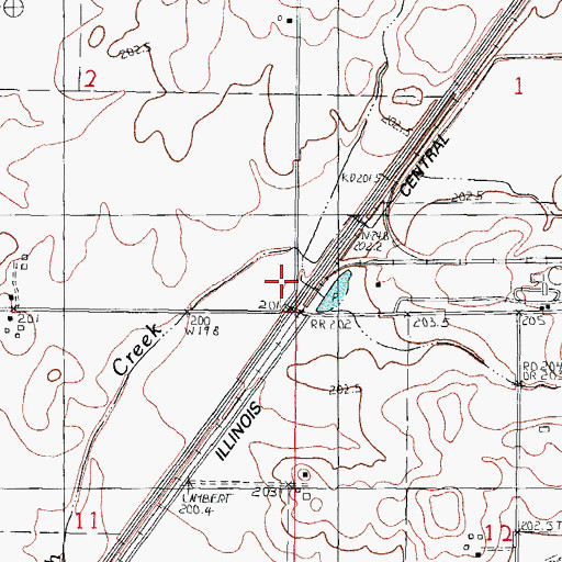 Topographic Map of Enterprise School (historical), IL