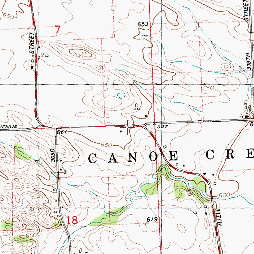 Topographic Map of Enterprise School (historical), IL