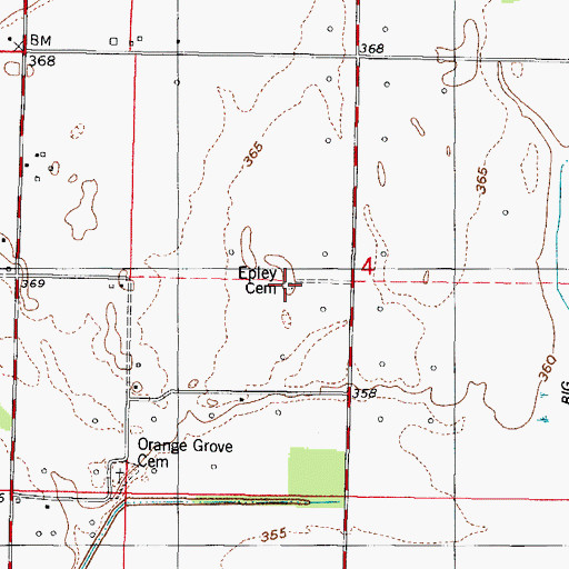 Topographic Map of Epley Family Cemetery, IL