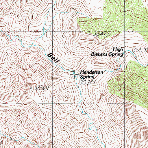 Topographic Map of Henderson Spring, AZ