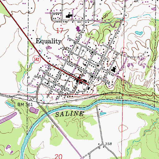 Topographic Map of Equality, IL