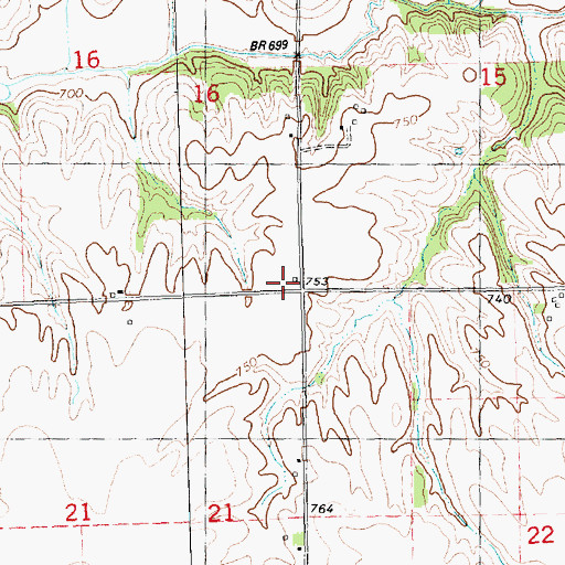 Topographic Map of Ethel School (historical), IL