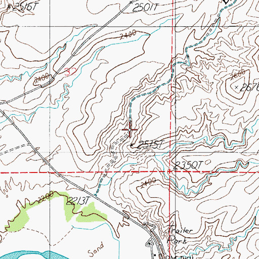 Topographic Map of Braddock Creek, AZ