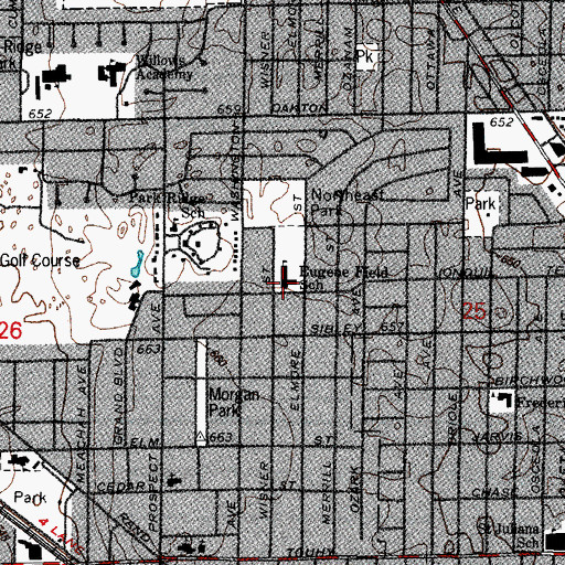 Topographic Map of Field Elementary School, IL