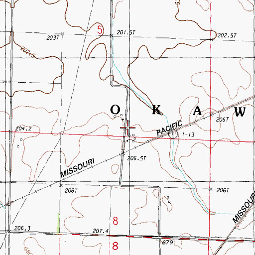 Topographic Map of Eureka School (historical), IL
