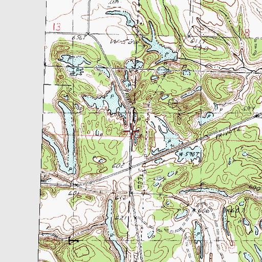 Topographic Map of Eureka School (historical), IL