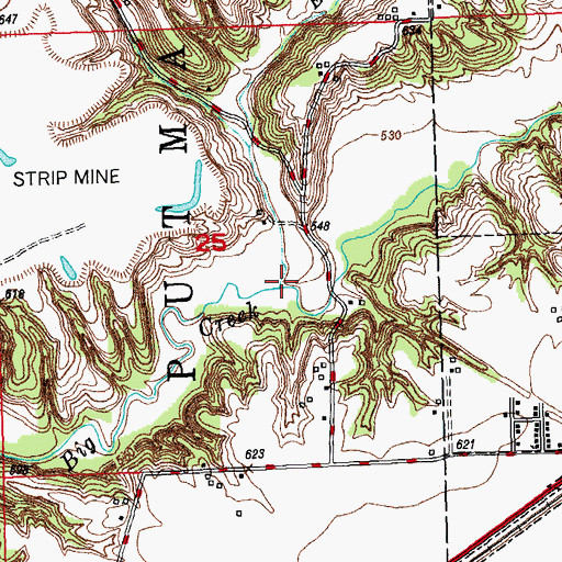Topographic Map of Evelen Branch, IL
