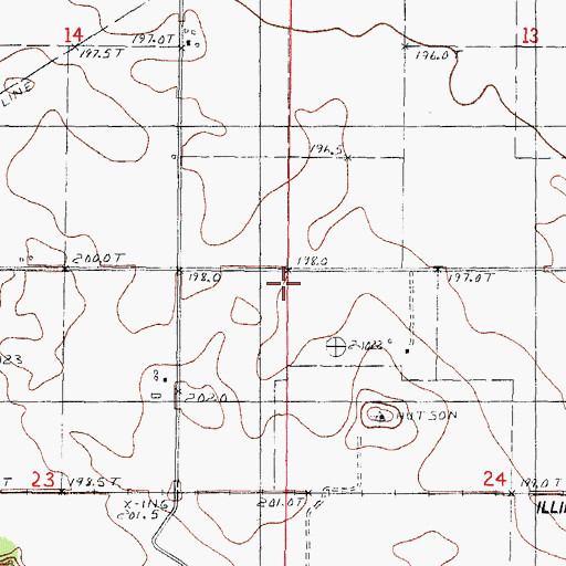 Topographic Map of Evergreen School (historical), IL