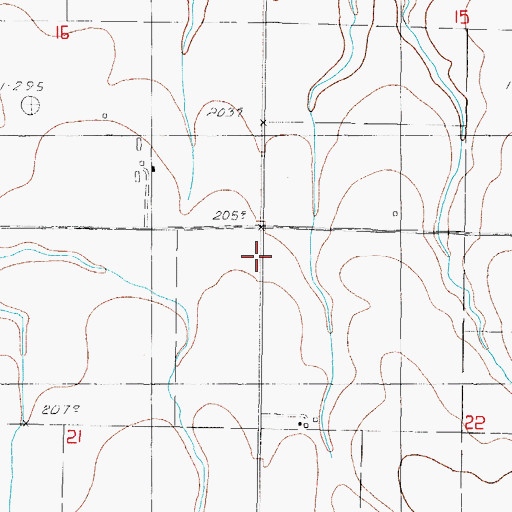 Topographic Map of Eversole School (historical), IL