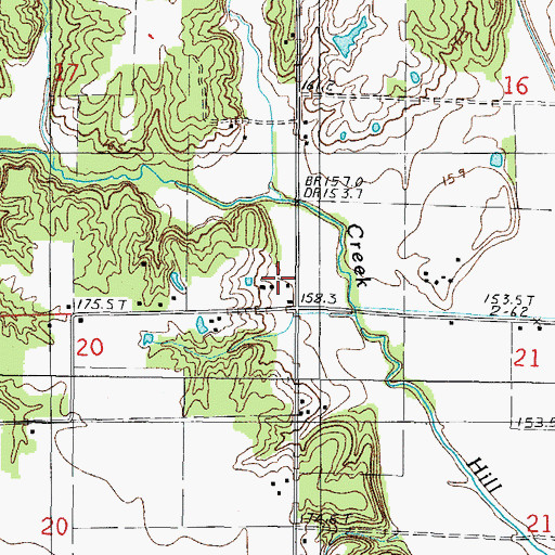 Topographic Map of Excelsior School (historical), IL