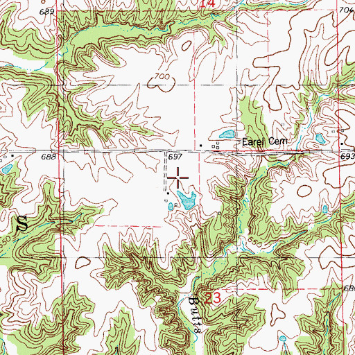 Topographic Map of Excelsior School (historical), IL