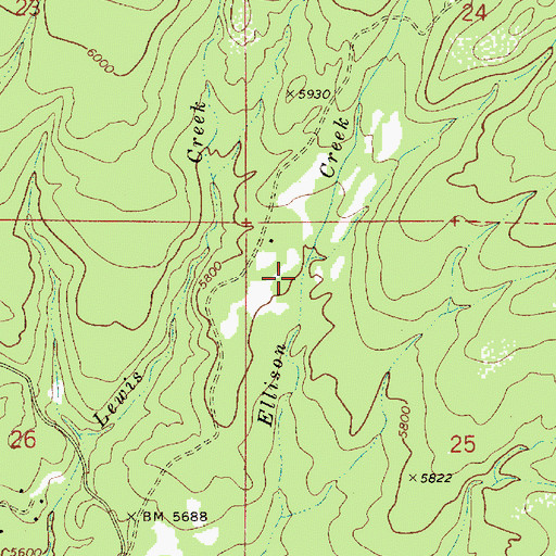 Topographic Map of Ellison Creek Estates, AZ