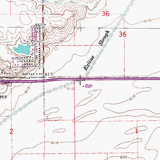 Topographic Map of Exline Slough, IL