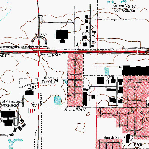 Topographic Map of Exposition View, IL