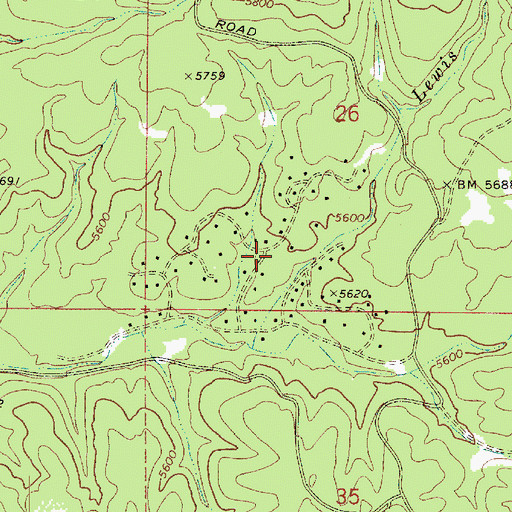 Topographic Map of Ellison Creek Summer Homes, AZ