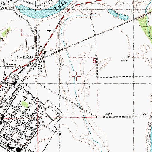 Topographic Map of Faden Slough, IL