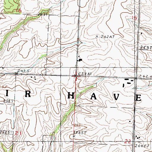 Topographic Map of Fair Haven Center School (historical), IL