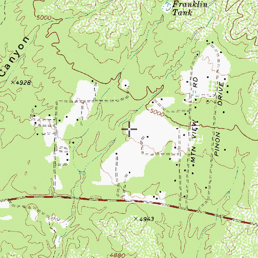 Topographic Map of Diamond Point Shadows, AZ